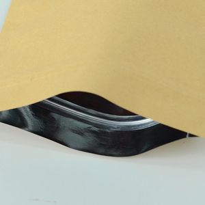 12 boyutu Kraft Kağıt Kahve Kuruyemiş Snack Çay için çantalar Depolama Torbalar Packaging Zip