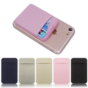Elastic Stretch Lycra Adhesive Cell Phone ID Credit Card Holder Women Men Sticker Pocket Wallet Case Card Holder for Cell Phone