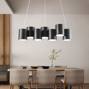 Artpad Kitchen Pendant Lights Modern 110V 220V Black Iron Pendant Lamp Nordic For Living Room Bedroom LED Hanging Lighting