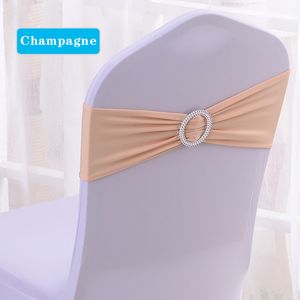 100pcs sandalye bandı streç elastik spandex sandalye Yay Yüzük Yuvarlak Yuvarlak Yuvarlak Yüzük Düğün Dekorasyonu Noeud de Chaise Mariage234n
