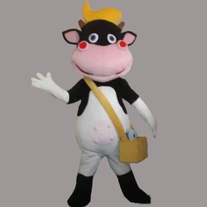 Adulto de alta qualidade Vaca Bebê mascote Usar saco cruz touro animal personalizado fantasia vestido de Festa de Aniversário de Evento de Bolso