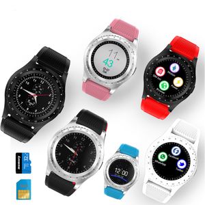 Smart Watch Phone Call Bluetooth Сенсорный экран Носимый Устройство Наручные часы с Слот SIM-карты Камеры Водонепроницаемый Умный Браслет для iOS Android