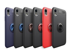 Manyetik Metal Kickstand Yumuşak Kılıflar iPhone XR XS 11 Pro Max X 8 7 6 Artı 5 S SE 12 13 Mini