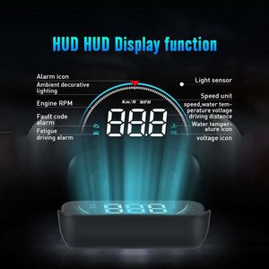 3 5-дюймовый универсальный автомобильный проекционный дисплей Hud Obd Ii Obd2 миль в час км ч предупреждение о превышении скорости цифровой дисплей спидометра расход топлива Te1201h