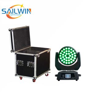 2в1 Flycase / Дорога Case 36 * 18W 6in1 RGBAW + UV LED Увеличить Moving Head Wash Light DJ Light Лира освещение диско