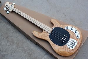 Фабрика Custom 4-струнная электрическая бас-гитара с золой тела, кленовый гриф, черный накладка, предложение индивидуальные