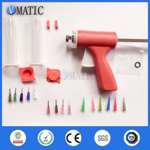 VMATIC Plastic Syringe Caulk Gun 10Cc 10ml Liquid Glue Dot Dispensing With Needles