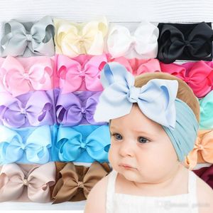 20 Colors Super Stretchy Knot Nylon Baby Headbands For Newborn Baby Girls Infant Toddlers Kids