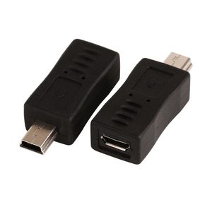 ZJT23 Новый черный микро USB -женский до мини -USB мужской адаптер Адаптер Адаптер продвижение