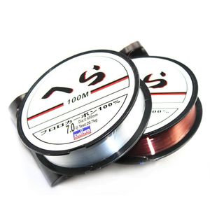 Linha de pesca de nylon de 100m forte 0.10mm - Monofilamento de 0.50mm Monofilament Linhas de mosca de fluorocarbono