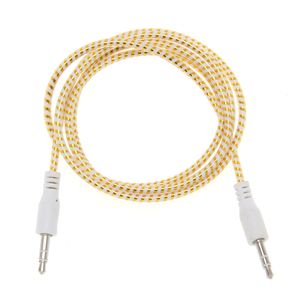 3.5mm Ses Kablosu Plastik halka 3.5 jack jack aux kablosu 1 m Kulaklık Hoparlör AUX Kablosu iphone 5 6 samsung Araba MP3 toptan 200 adet