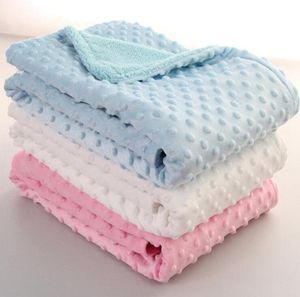 Детское одеяло в горошек 100*70 см Комплект постельного белья диванное одеяло детские мягкие пенопластовые одеяла коврики спальный мешок DA334