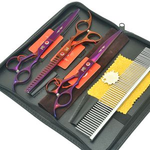 Meisha Professional 7.0" Pet Scissors Dog Grooming Cutting Shears Stainless Steel Puppy Thinning Clippers with Comb Bag HB0238