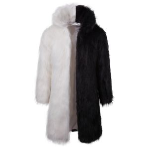 Homens Casaco De Pele Com Capuz de Inverno Faux Fur Outwear Casaco Homens Jaquetas Parka Do Punk Casacos de Couro Longo Genuine Fur Roupas de Marca J1811159