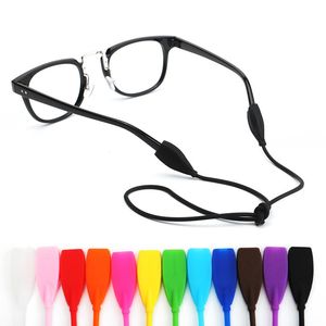 Corda de Silicone colorida Antiderrapante Óculos Correntes Lendo Óculos de Esportes Óculos de Sol Alça Suporte para Cabo Pescoço Tiara Acessórios