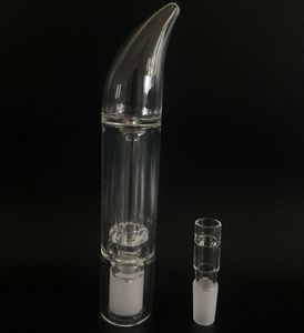 Мини-ручная труба Vaporizer Водный инструмент Мундштук Ствол Вода Bubbler 14 мм со стеклянным инструментом Pvhegong Gong Адаптер для воды для соло