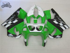 Настроить китайский обтекатели комплект для KAWASAKI Ninja 1996-2003 ZX 7R ZX-7R зеленый черный ремонт кузова мотоцикл обтекатель частей ZX7R 96-02 03