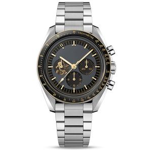 Erkekler için en iyi marka İsviçre saatleri apollo 11 50. yıldönümü deisgner izle kuvars hareketi tüm kadranlı çalışma kaçak içki kadranı hız montre de luxe