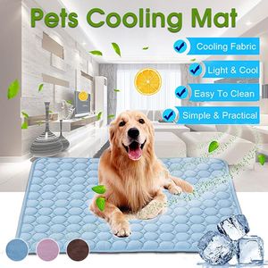 Cachorro esteira refrigerar esteira de almofada de verão para cães gato cobertor sofá respirável cão cão cama lavável para pequeno carro médio grande cães carro