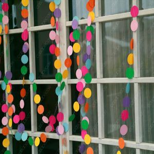 Цветочный 4 -метровый сердечный точки бумаги для бумаги флаг вечеринка колокола гирлянда украшения баннер для свадебного мероприятия на день рождения 5 см. Диамтер DHL
