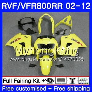 Kit per HONDA Interceptor GLOSS GIALLO VFR800RR 02 08 09 10 11 12 258HM.35 VFR 800RR 800R VFR800 RR 2002 2008 2009 2010 2011 2012 Carena