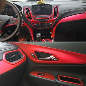 Carbon Fiber Door Handle Stickers Decals for Chevrolet Equinox Interior Central Control Panel