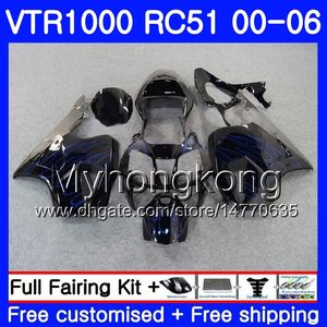 HONDA VTR 1000 RC51 için Kit 2000 2001 2002 2003 2004 2005 2006 257HM.30 RTV1000 Mavi alevler sıcak SP1 SP2 VTR1000 00 01 02 03 04 05 06 Fairing