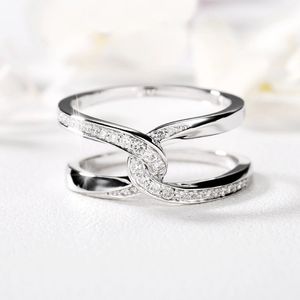 Infinity Cross X em forma de anel para mulheres com halo micro pavimentada presente de aniversário para mulheres atacado lotsbulk com tamanho 6-10