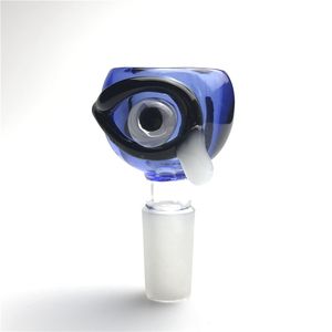 Стеклянная бонг чаша с 14 мм 18 мм мужской кальян синее ведро черный глаз белая капельница густая глубокая чаши для курения воды труб