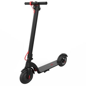 HX X7 Electric Foldable Scooter 350W Motor LCD Display 3 Speed Modes Max 25km/h IP54 Waterproof - Black Red