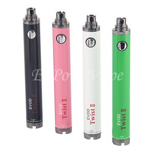 Батареи Vape Pen 510 резьбовая батарея эго Evod Twist 2 Paporizer Puns VV Электронная сигаретная фабрика