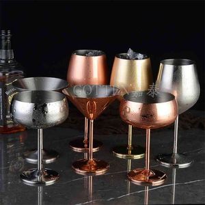 304 copas de vino tinto, acero inoxidable, plata, rosa, taza de jugo de oro, 304 cop party champagne cooking 500ml 210827