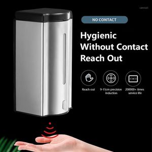 Dispensador de jabón de manos con sensor automático de acero inoxidable 304 Limpiador líquido montado en la pared Desinfectante sin contacto