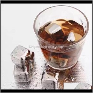 Cubos de hielo y enfriadores 304 Cubo de hielo de acero inoxidable Piedras relajadas reutilizables para whisky Mant￩n tu bebida m￡s larga enfriamiento de vino tinto de metal fr￭o