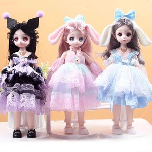 30 cm 16 Girl Princess Doll Set 23 articulaciones Bjd móviles con ropa vestido muñecas niñas juguetes de regalo de cumpleaños 240129