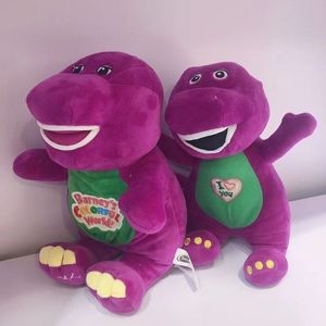 Muñeco de peluche de dinosaurio Barney Friend púrpura cantante de 30cm, juguete para regalo para niños