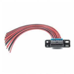 Câble d'extension de Diagnostic de voiture, Terminal femelle universel 16 cœurs de 30cm, câble de détection ECU de voiture OBD2