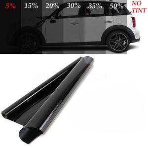 600x50cm VLT 5%-50% negro coches ventana coche Auto hogar ventanas vidrio tinte película Solar protección UV películas adhesivas