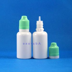 30ML Flacon compte-gouttes LDPE BLANC Opacité Double Preuve Cap Thief Safe Child Preuve 100PCS e Cig Glhls