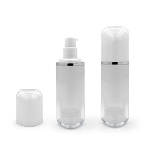 Botellas de suero rellenables vacías de 30 ml, botellas con bomba de vacío como subembotellado de loción de plástico con botella sin aire de crema F3817