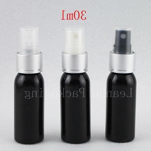 30 ml x 50 vide noir brume vaporisateur bouteille en plastique mini pulvérisateur bouteilles de voyage pour hommes bouteilles de récipient rechargeables parfumeur étain obmgr