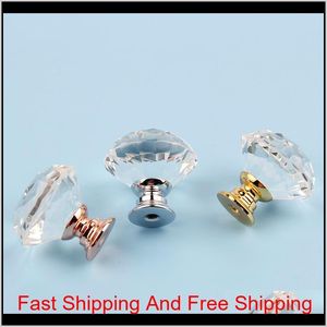 30Mm Diamond Shape Crystal Glass Knobs Cupboard Pulls Drawer Knobs Kitchen Cabinet Handles Furniture Handle Hardware Bbfmg Ak765