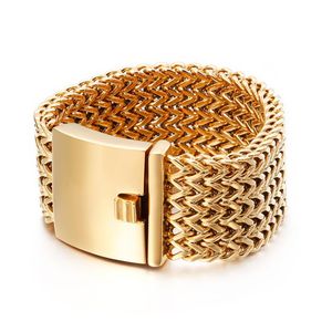 30MM lourd Punk hommes femmes mode vélo chaîne Bracelet bijoux Hiphop or argent noir garçons 316L titane acier inoxydable Biker Me285W