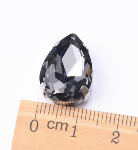 Pierres et cristaux en forme de larme, 1318mm, 30 pièces, boutons à coudre, 4 trous, bouton en cristal de couture avec griffe, paramètres 8780644
