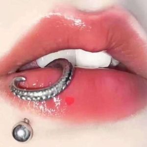 Anneau à lèvres en acier titane médical 316L, bijoux avec impression Instagram, ne se décolore pas, Anti-allergie