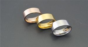 316L Titanium Steelband Ring Glaze Fashion European and American Style Never Fade Personality Men Men Bijoux Sonnes de pouce SIZE5227741