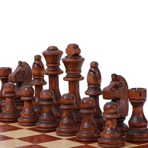 32 Pieces Wooden Chess King Height 110mm Game Set Chessmen Chess Leathe Board Competitions Set Kid Adult Chess Gift240111
