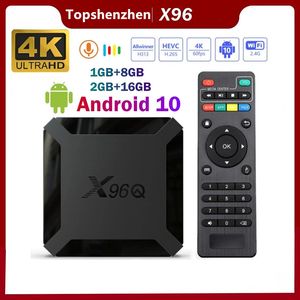 X96Q TV Box Android 10.0 Allwinner H313 2GB RAM 16GB ROM Quad Core HD 4K 2.4G WiFi Home Smart TV Box Reproductor multimedia 1GB 8GB Set Top Boxes