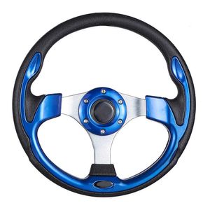 Volante de plato plano para coche, 32cm, 3 radios, carrera deportiva Universal, estilo clásico