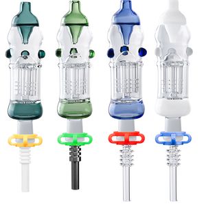 Headshop214 NC021 Hookah 6 Arm Tree Perc Pipas para fumar 14 mm Titanio Cuarzo Cerámica Nail Pro Plus Glass Water Bongs Concentrate Bubbler Pipe